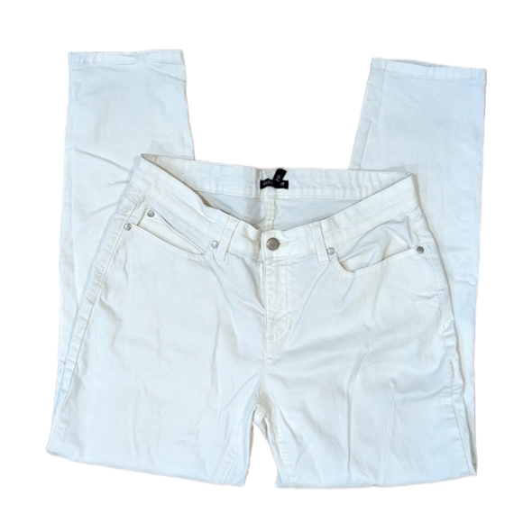 Eileen Fisher Organic Cotton Stretch Denim Undyed Natural Jeans - Picture 1 of 7